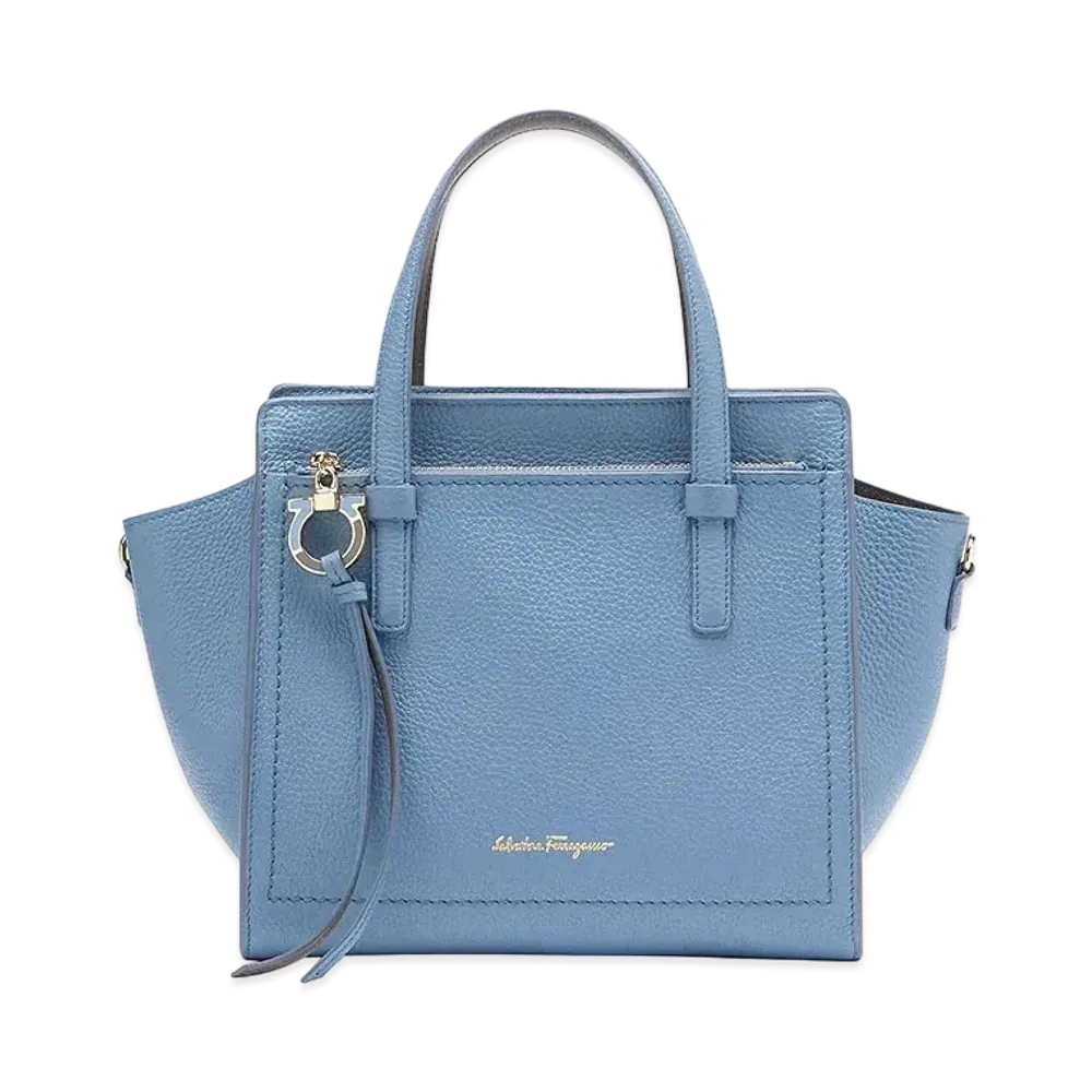 Salvatore Ferragamo Double Handle Bag (S) "Chambray"