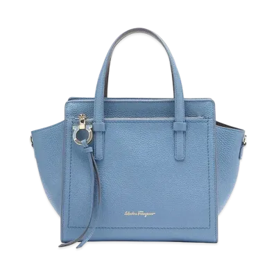 Salvatore Ferragamo Double Handle Bag (S) "Chambray"