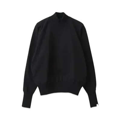Perfect ribs Strange Sleeve Turtle Neck Sweat Shirts "Black" PR434014