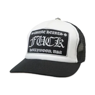 Chrome Hearts Tracker Cap Fuck "Black/White"