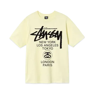 Stussy WORLD TOUR TEE "Yellow"