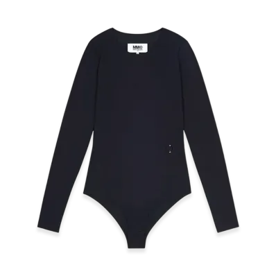MM6 Maison Margiela Women's Long Sleeve Bodysuit "Black"