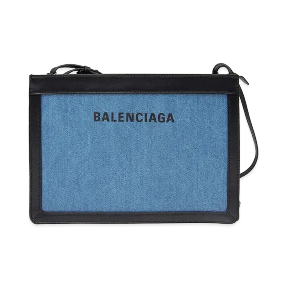 BALENCIAGA Denim Shoulder Bag "Blue"