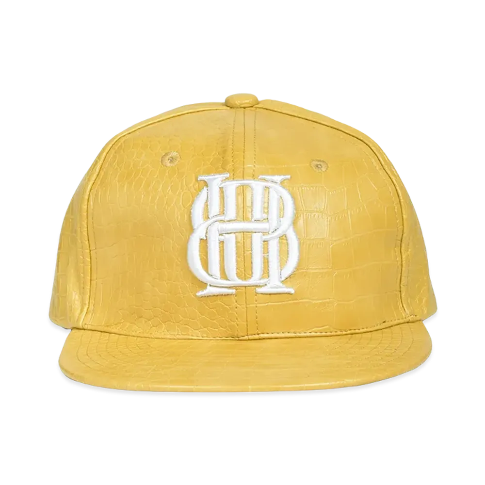 BREATH BH Logo Faux Crocodile Cap "Mustard"