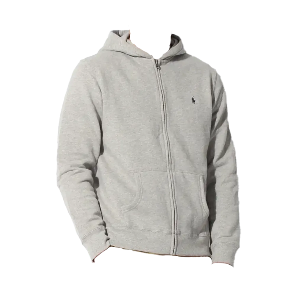 Polo Ralph Lauren Boys One Point Full Zip Hoodie "Dark Sport Heather"