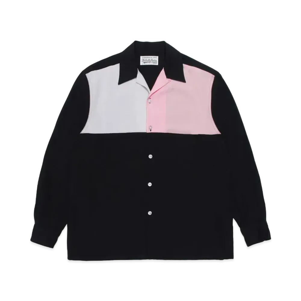 WACKO MARIA THREE TONE OPEN COLLAR SHIRT "Pink"