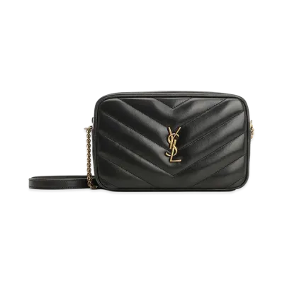 Saint Laurent Women's Loulou Camera Bag In Matelasse Lambskin "Black"