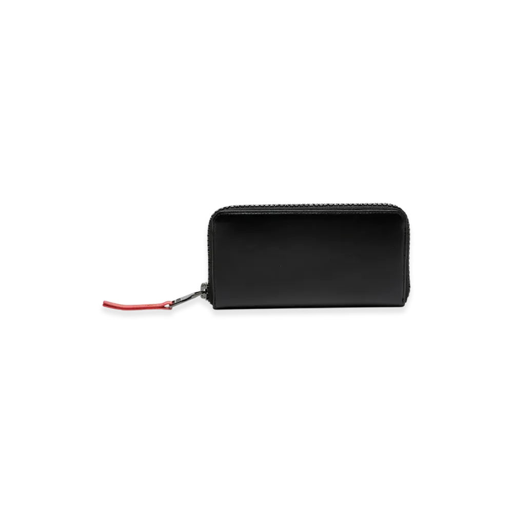 Diesel Zip-D Continetal L Long Leather Wallet With Logo Zip "Black"