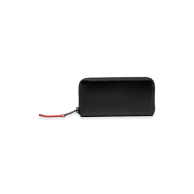 Diesel Zip-D Continetal L Long Leather Wallet With Logo Zip "Black"