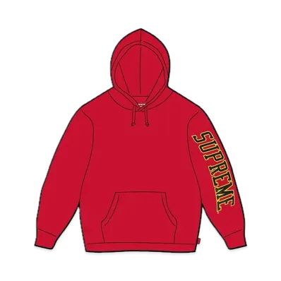 Supreme Sleeve Arc Hooded Sweatshirt "Red"