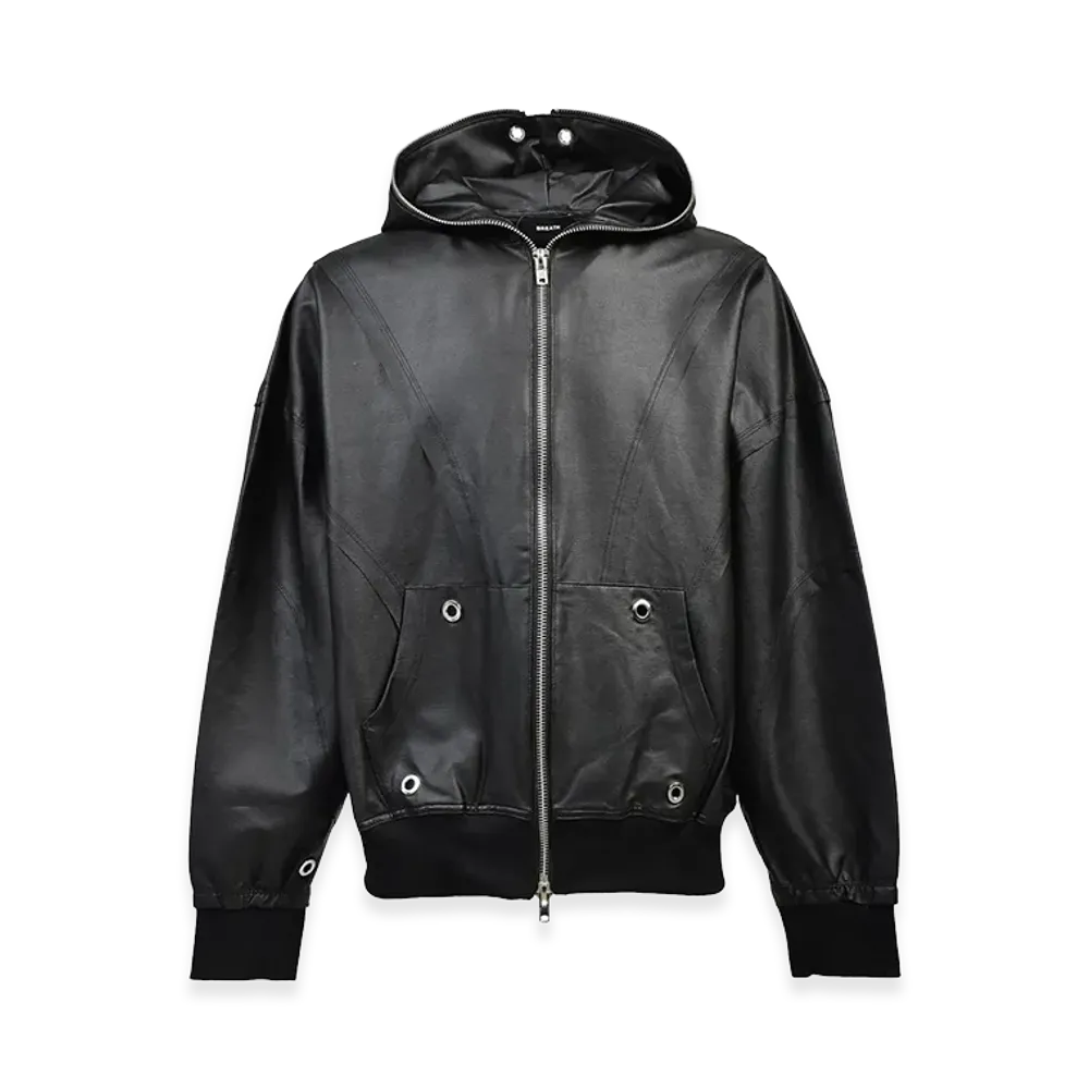 BREATH Coating Zip Up Hoodie Type-2 "Black"