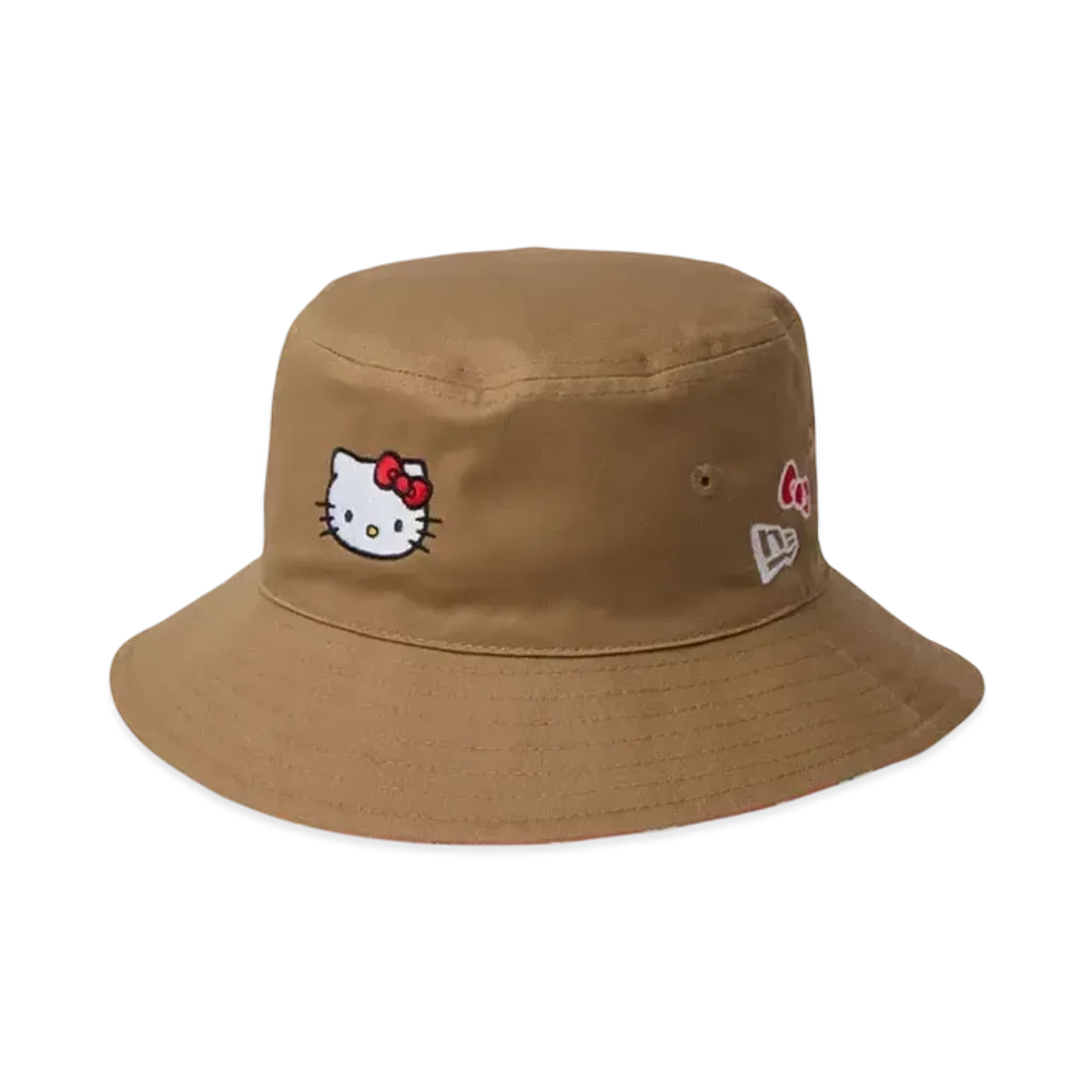 NEW ERA x HELLO KITTY Kid's Bucket 01 Reversible Hello Kitty "Khaki"