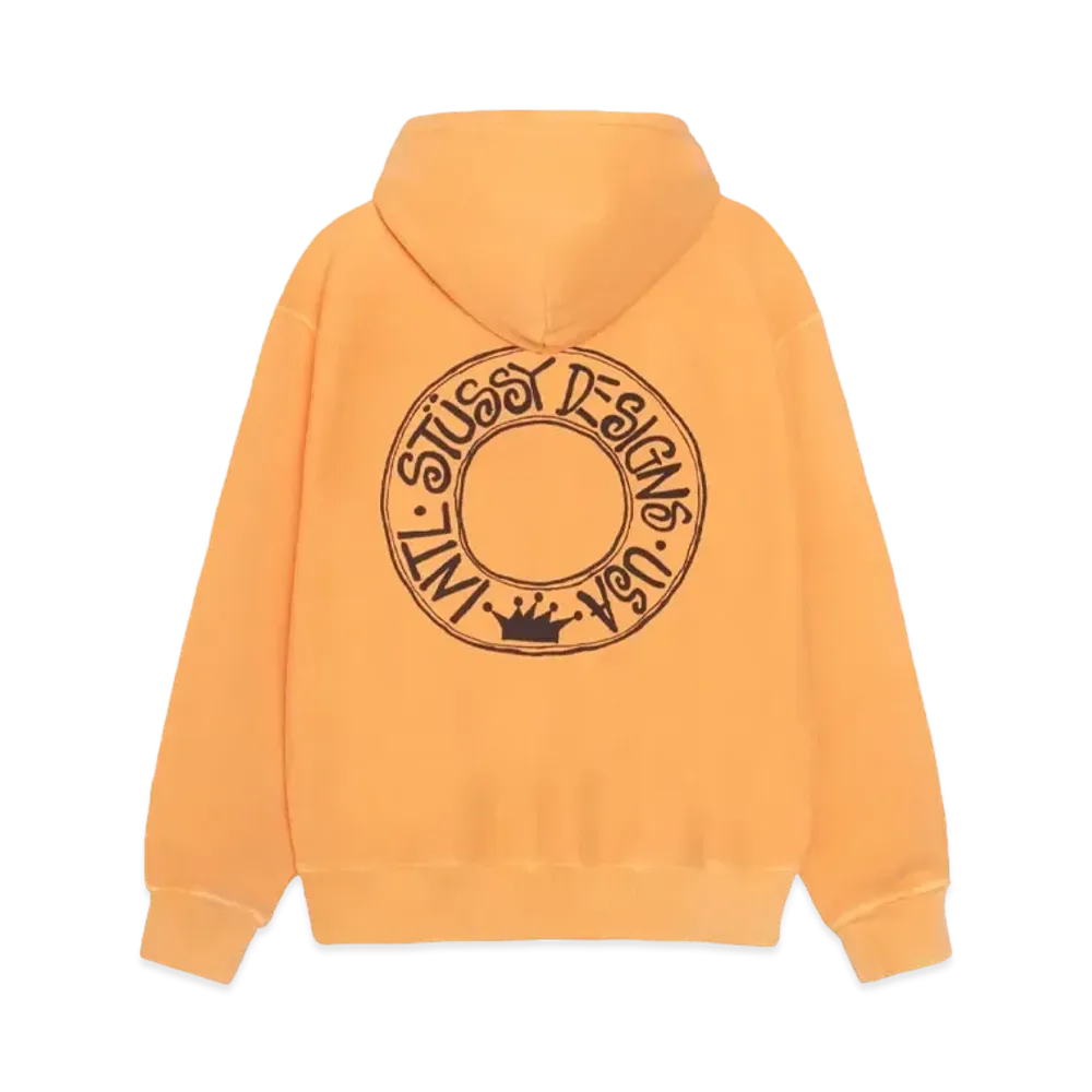 Stussy Buana Pigment Dyed Zip Hoodie "Orange" (FA24)