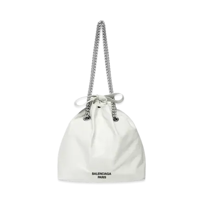 BALENCIAGA Crush Small Tote Bag "White"
