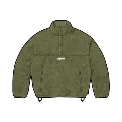 Supreme Polartec Shearling Reversible Pullover "Olive"