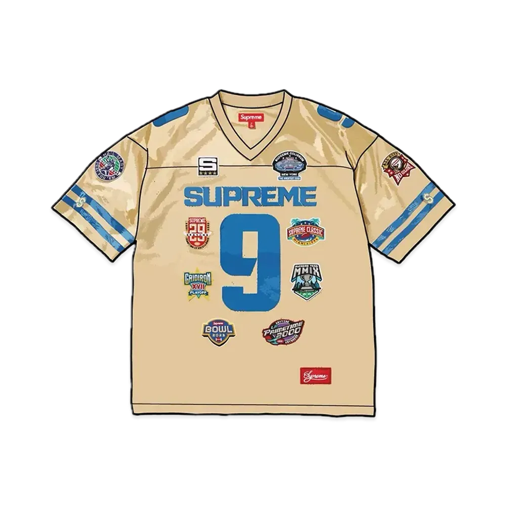 Supreme Championships Embroidered Football Jersey "Gold"