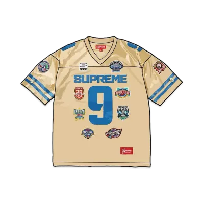 Supreme Championships Embroidered Football Jersey "Gold"