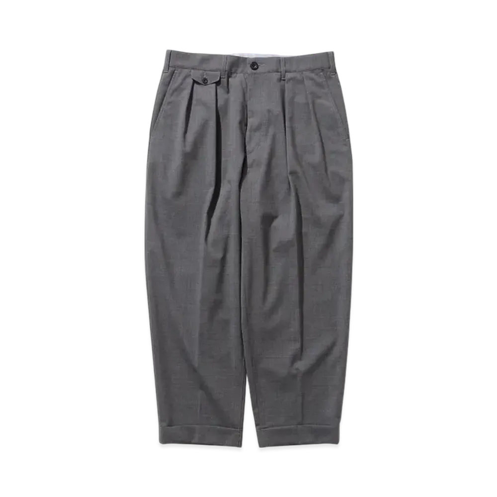 BEAMS 2 Pleats Wool Tropical "Gray"