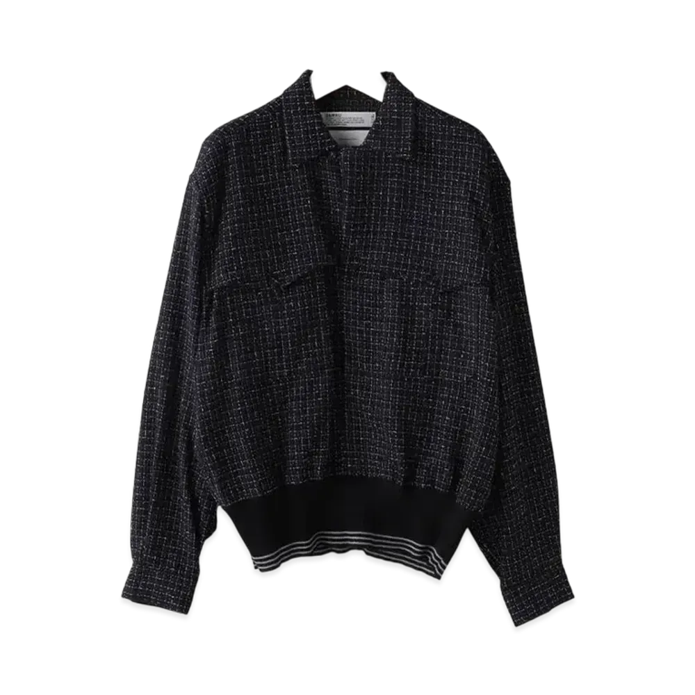 DAIRIKU Tweed Mountain Rib Shirt "Black"