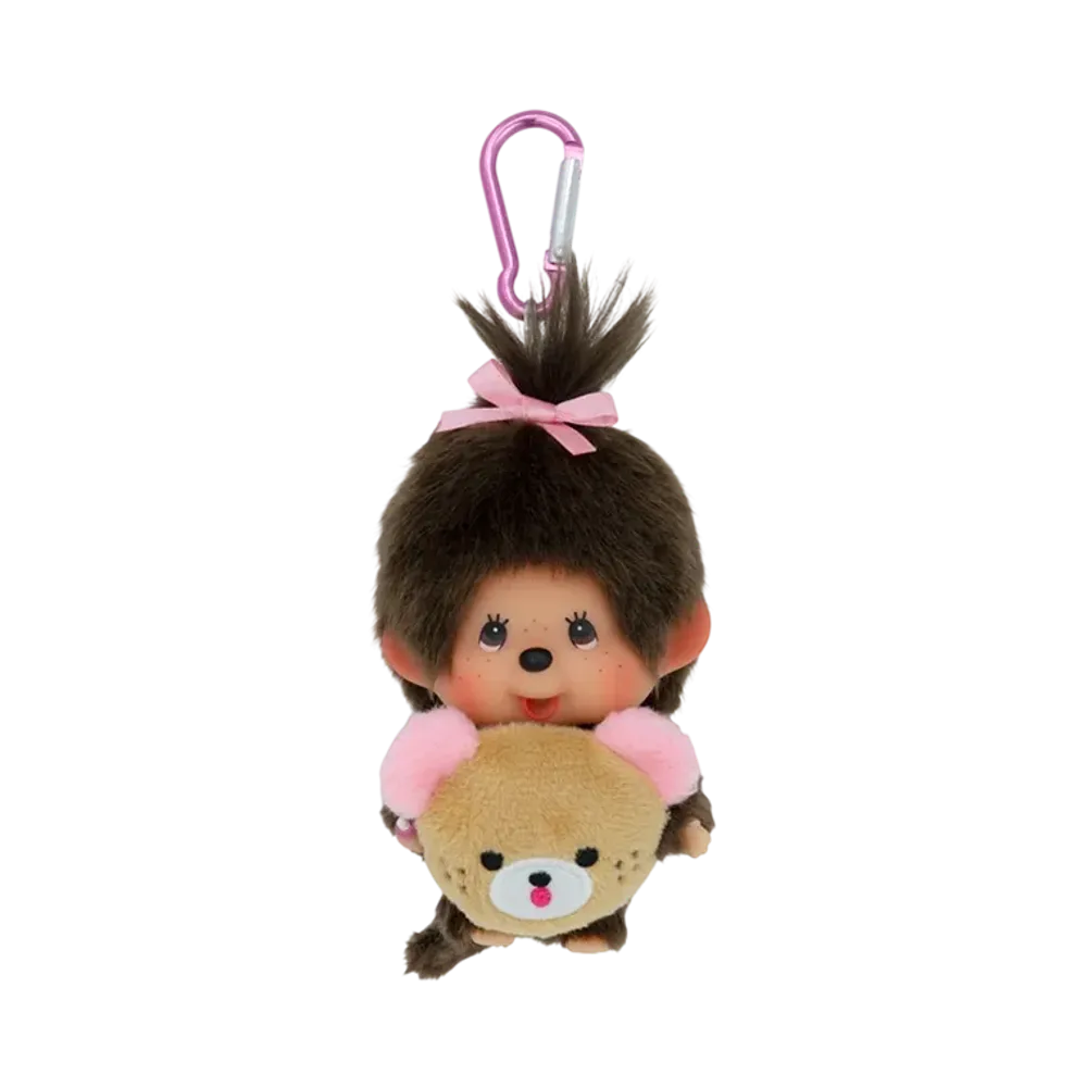Sekiguchi 45th HAPPY TRIP Monchhichi Kao-deka SS Keychain Girl