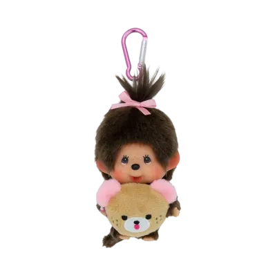 Sekiguchi 45th HAPPY TRIP Monchhichi Kao-deka SS Keychain Girl