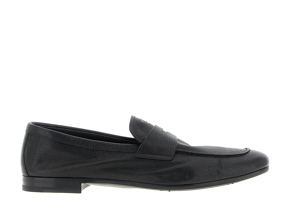 PRADA Leather Loafers "Black"