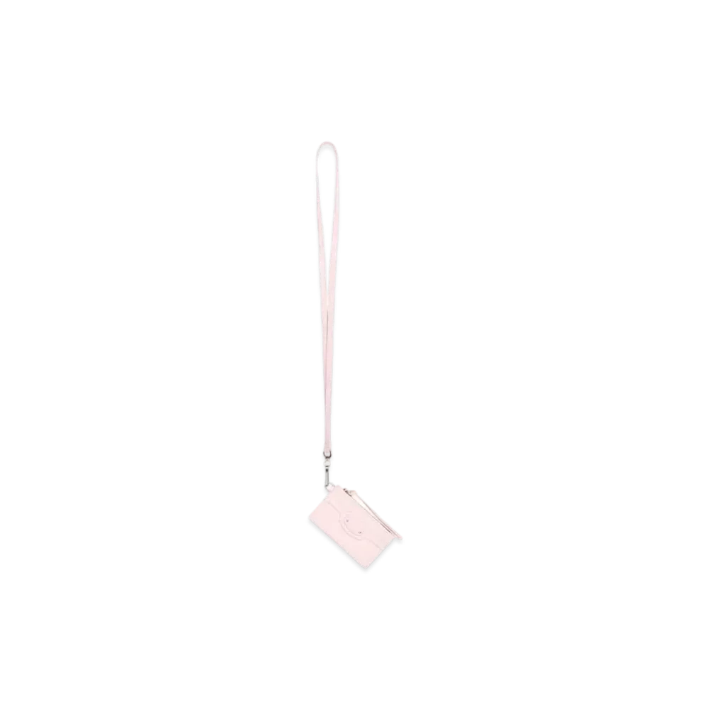 BALENCIAGA Neo Classic Card Case On Keyring "Pink"
