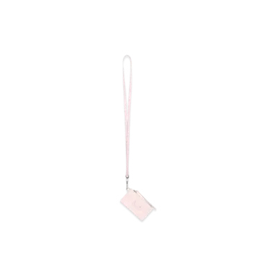 BALENCIAGA Neo Classic Card Case On Keyring "Pink"