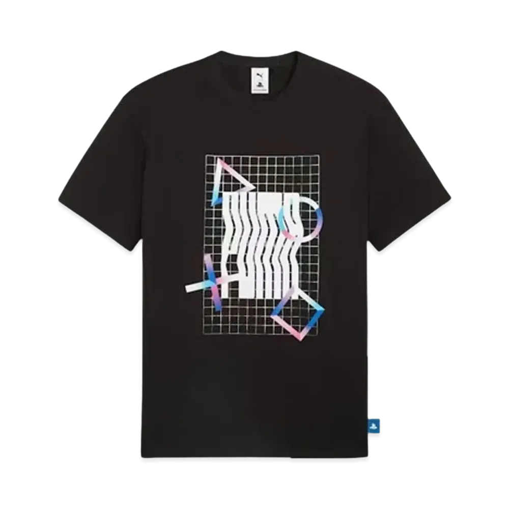 PUMA x PlayStation Men's Elevated Short Sleeve T-Shirt "Puma Black"