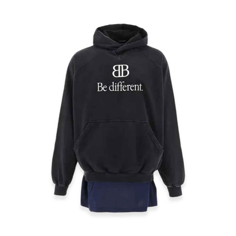 BALENCIAGA Be Different Layered Hoodie "Black"