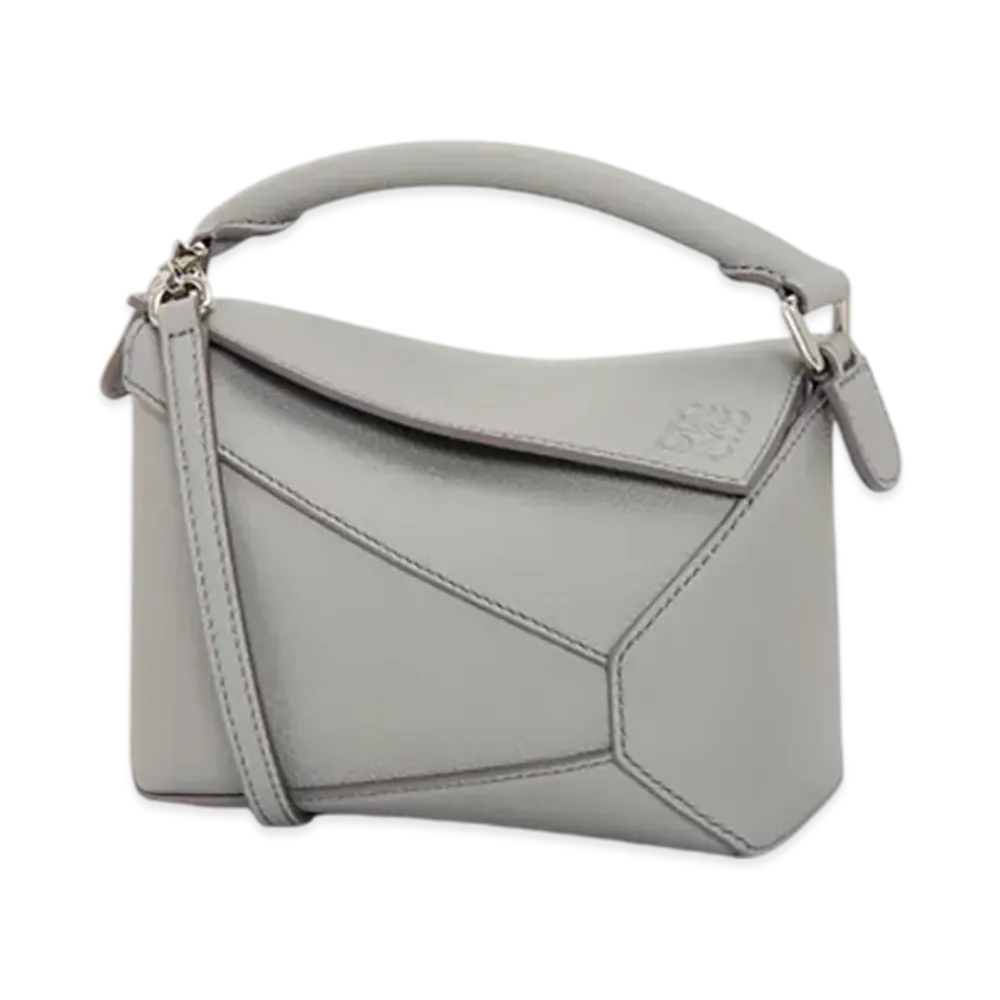 LOEWE Puzzle Edge Bag Mini "Pearl Grey"