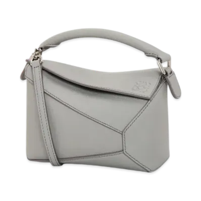 LOEWE Puzzle Edge Bag Mini "Pearl Grey"
