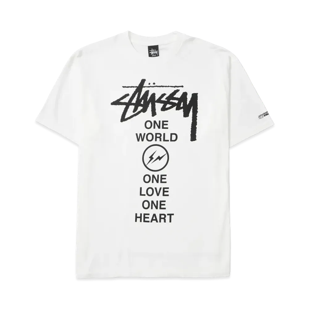 Stussy x Fragment Design One World One Heart Tee "White"