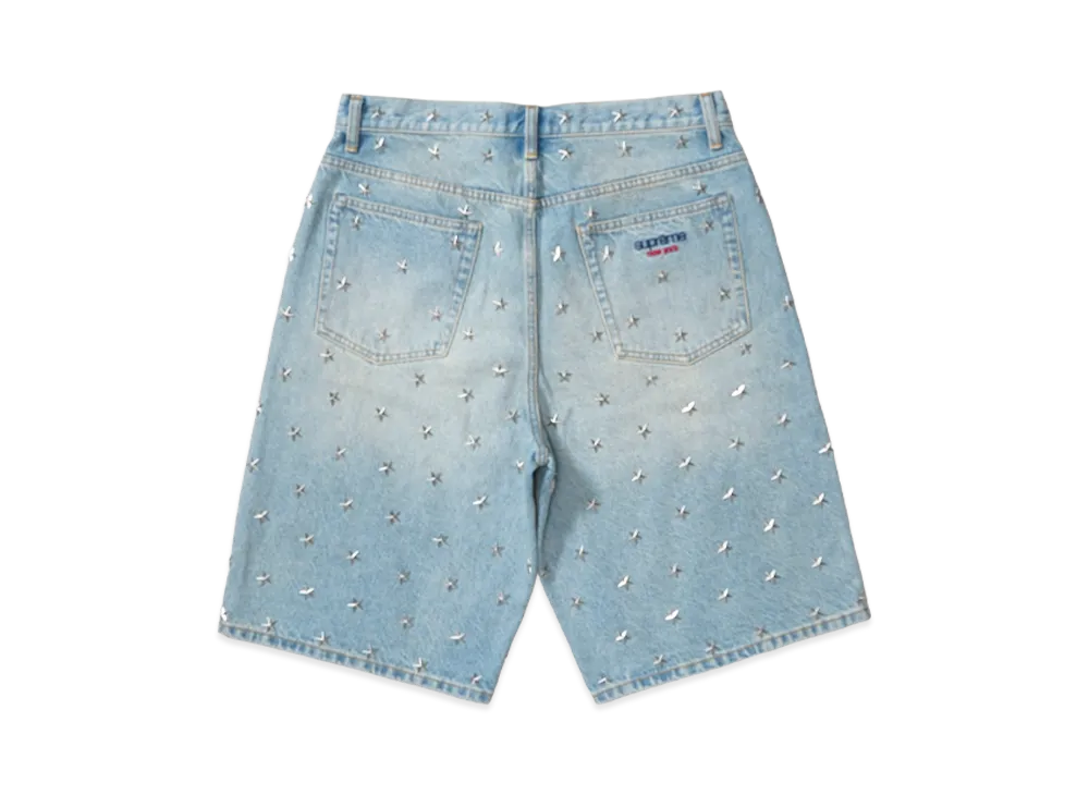 Supreme Stars Studded Baggy Denim Short 