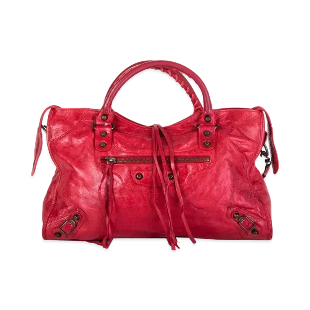 BALENCIAGA Classic City Leather 2Way Bag "Red"