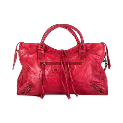 BALENCIAGA Classic City Leather 2Way Bag "Red"
