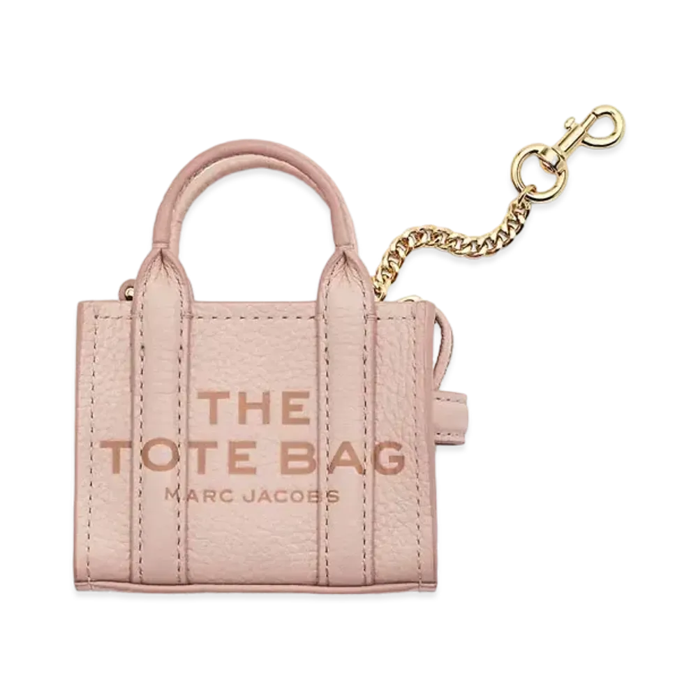 Marc Jacobs The Leather Nano Tote Charm "Rose"