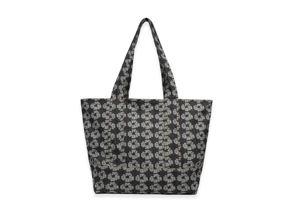 DENIM TEARS Jacquard Wreath Denim Tote Bag "Dark Wash"