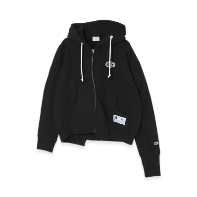 UNDERCOVER x Champion Cotton Polyester Fleece Lined Zip Up Hoodie "Black"