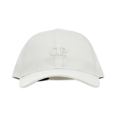 C.P. Company Cotton Baseball Cap "White"