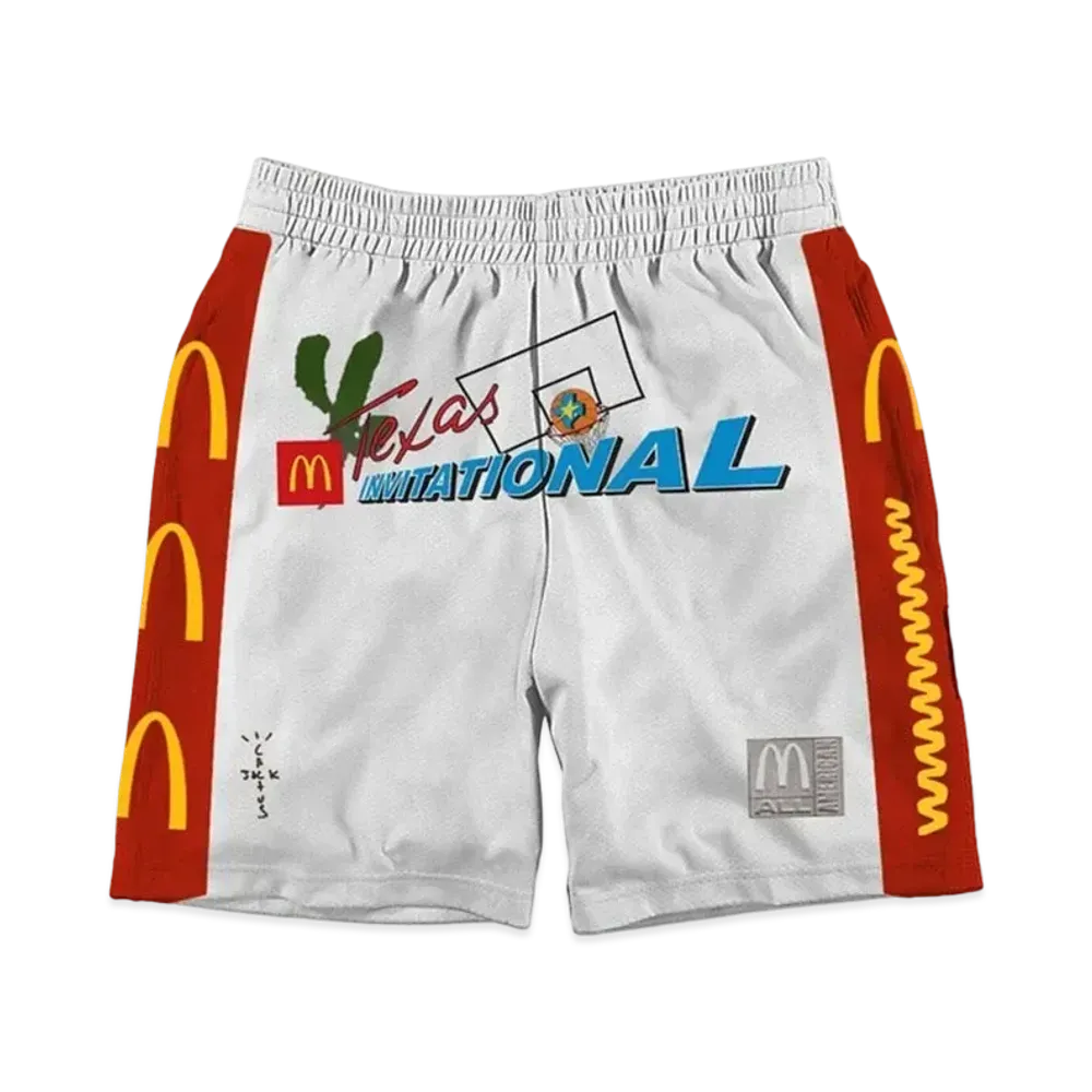 Travis Scott Cactus Jack x McDonald's Cactus Jack All American Shorts "White"