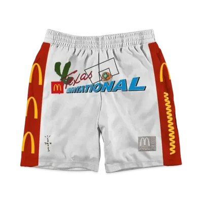 Travis Scott Cactus Jack x McDonald's Cactus Jack All American Shorts "White"