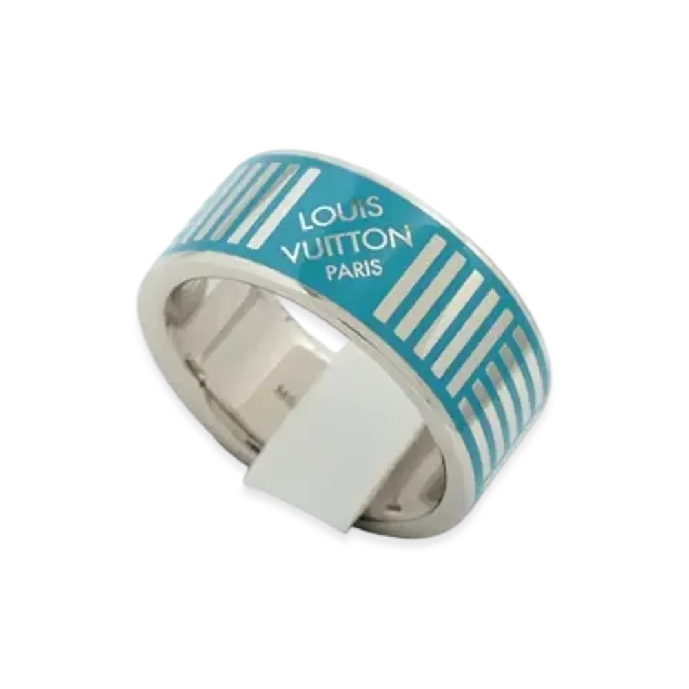 Louis Vuitton Damier Colors Ring "Silver/Blue"