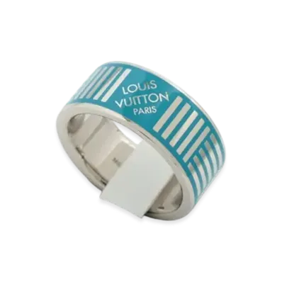 Louis Vuitton Damier Colors Ring "Silver/Blue"