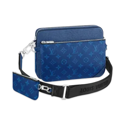 Louis Vuitton Trio Messenger Taigarama "Blue"