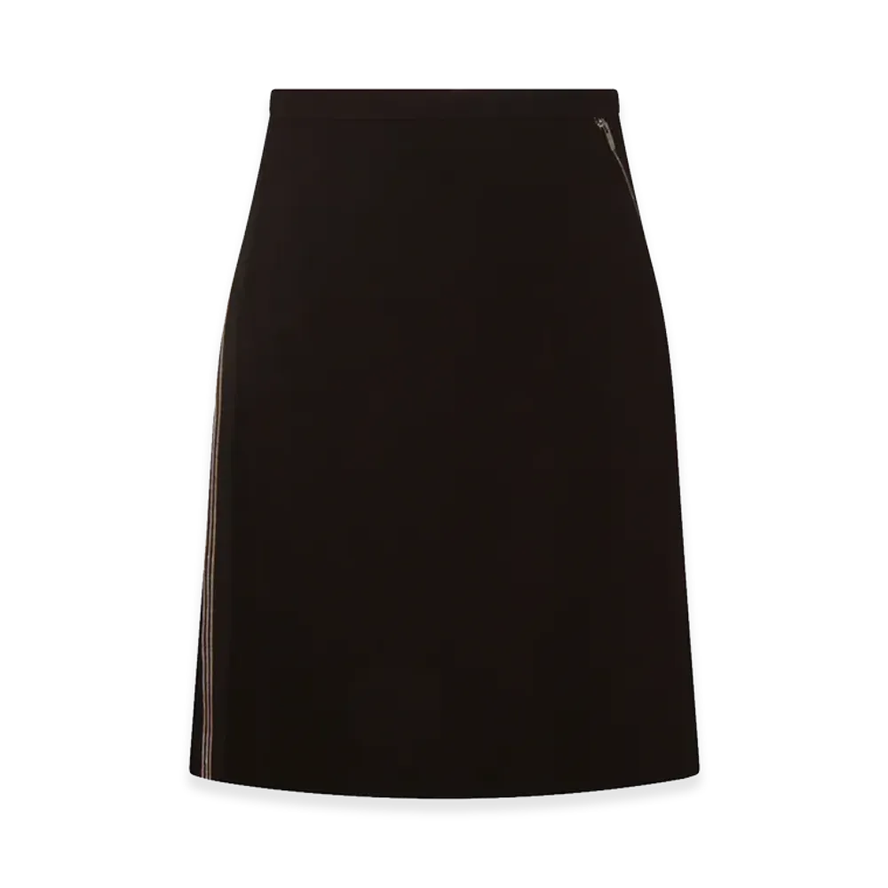 MIU MIU Women's Midi Skirt Regular Fit With Back Logo "Brown"