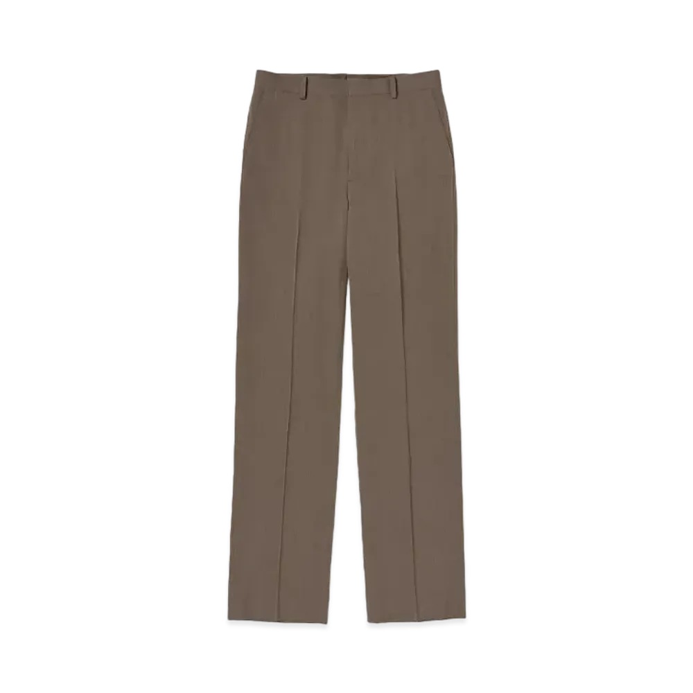 AURALEE Light Wool Max Gabardine Slacks "Top Brown"