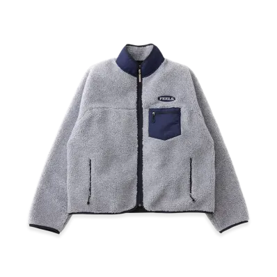 FEELS. Boa Fleece Zip Jacket "Light Gray"