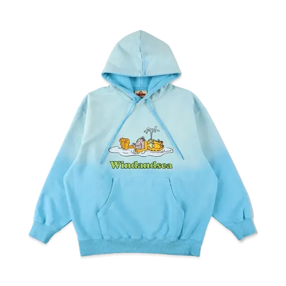 WIND AND SEA x GARFIELD Hoodie "Light Blue"