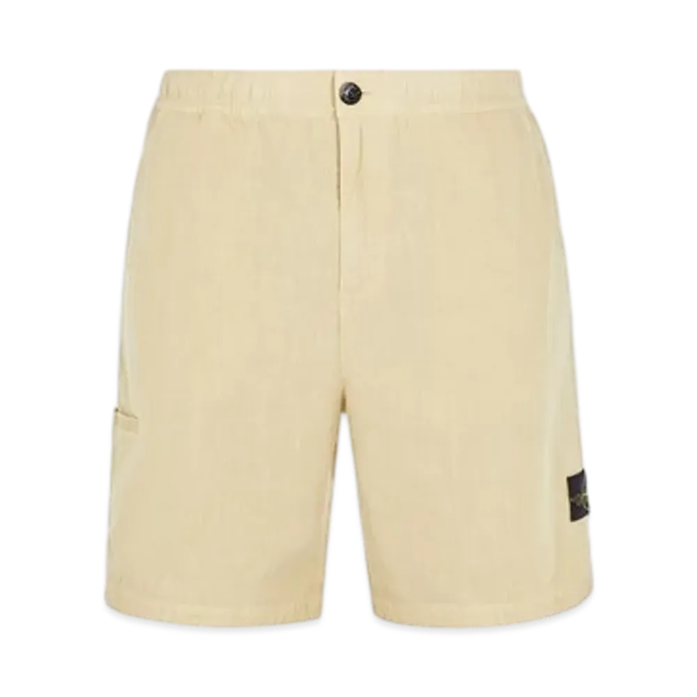Stone Island L0530 Lino Nylon Tela-TC Comfort Fit Bermuda Shorts - 24SS "Ecru"